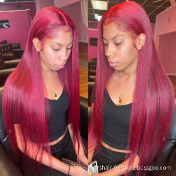 Factory direct price wholesale 12 a grade frontal wigs lace front human hair wigs with free shipping